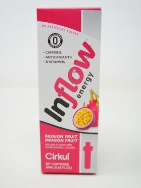 Cirkul Inflow Passion Dragon Fruit Flavor Cartridge 20mL 0 Sugar Energy